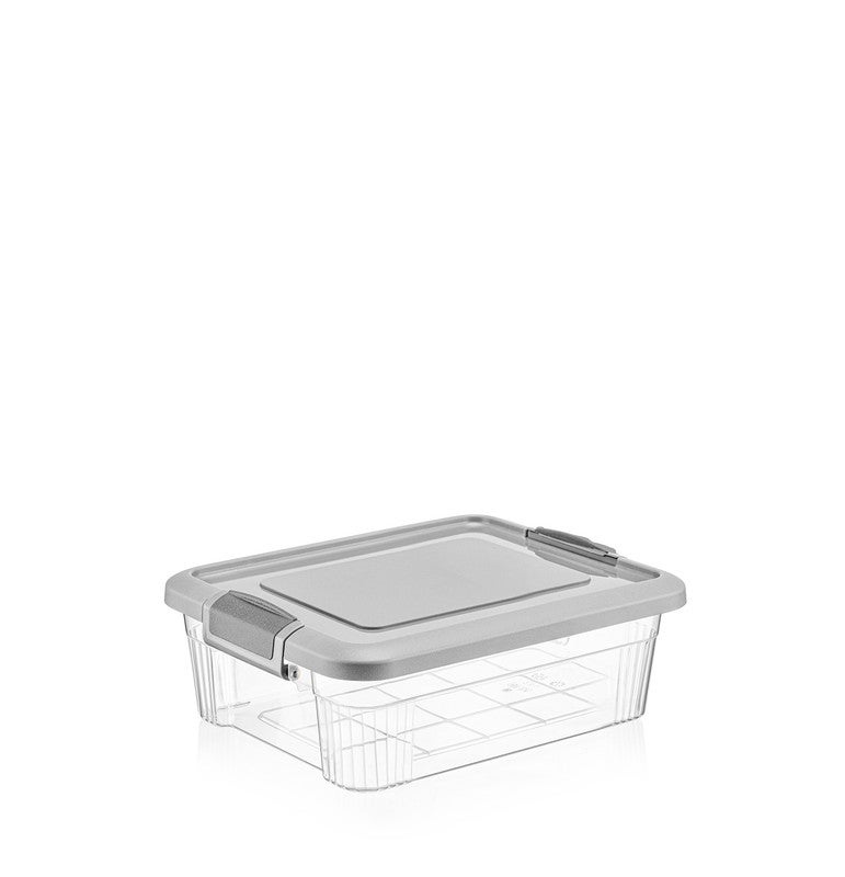1.5L Clear Storage and Organizer Box for Home with Secure Lid